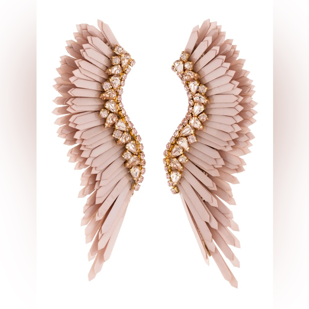 Mignonne Gavigan mega Madeline statement earring nude crystal